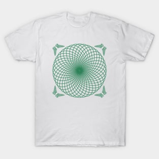 Green orbital paths mandala T-Shirt